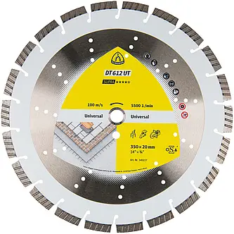 Klingspor - DT 612 UT Diamanttrennscheibe, 300 x 2,8 x 25,4 mm 20 Segmente 40 x 2,8 x 12 mm, Standard Turbo