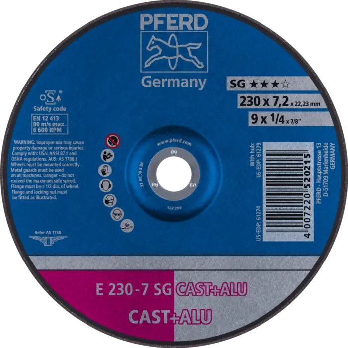 PFERD Schruppscheiben E 230-7 SG CAST+ALU