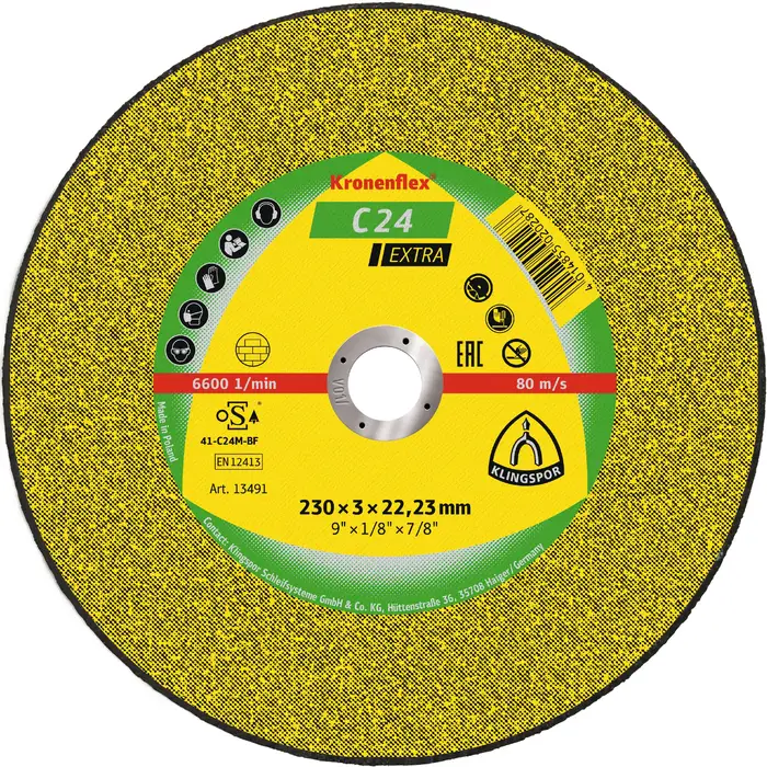 Klingspor - C 24 Extra Trennscheibe, 230 x 3 x 22,23 mm gerade