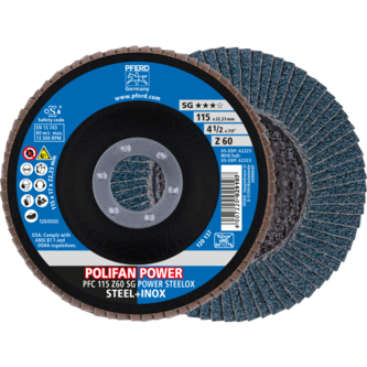 PFERD POLIFAN-Fächerscheiben PFC 115 Z 60 SG POWER STEELOX