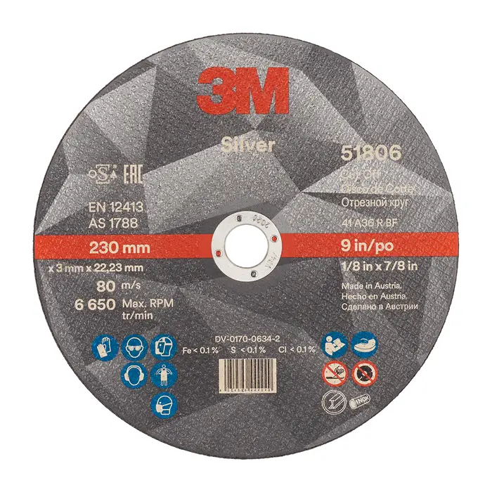3M Silver Trennscheibe, T41, 230 mm x 3,0 mm x 22 mm