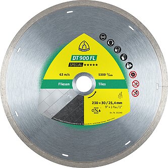 Klingspor - DT 900 FL Diamanttrennscheibe, 125 x 1,4 x 22,23 mm 1,4 x 7 mm, geschl. Rand m. Laserschlitzen