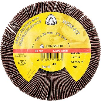 Klingspor - WSM 617 Schleifmopräder CS 310 XF, 125 x 20 mm Korn 40 Gewinde M 14