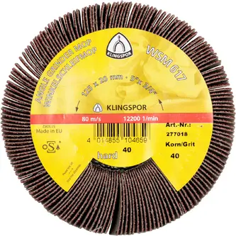 Klingspor - WSM 617 Schleifmopräder LS 309 X, 115 x 20 mm Korn 120 Gewinde M 14