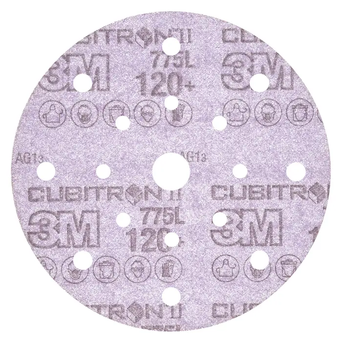 3M Cubitron II Hookit Filmscheibe 775L, 150 mm, 120+, 17-fach gelocht