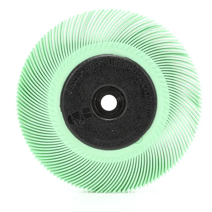 Scotch-Brite Radial Bristle Brush BB-ZB mit Kunststoff-Flansch, hellgrün, 152,4 mm x 22 mm x 25,4 mm, 1 Micron, Typ C