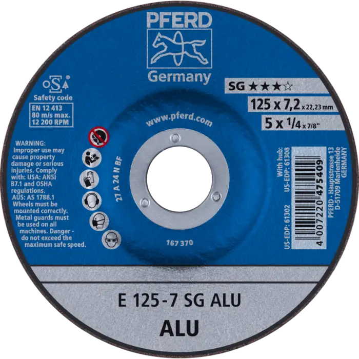 PFERD Schruppscheiben E 125-7 SG ALU