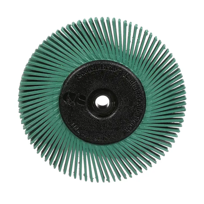 Scotch-Brite Radial Bristle Brush BB-ZB mit Kunststoff-Flansch, grün, 152,4 mm x 12,7 mm x 25,4 mm, P50, Typ A