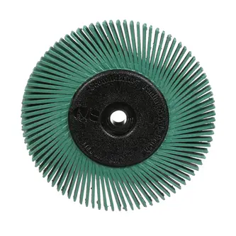 Scotch-Brite Radial Bristle Brush BB-ZB mit Kunststoff-Flansch, grün, 152,4 mm x 12,7 mm x 25,4 mm, P50, Typ A