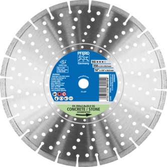 PFERD Diamantwerkzeuge für die Bauindustrie DS 350 x 2,8 x 20,0 SG