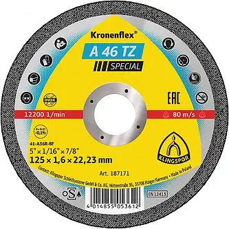 Klingspor - A 46 TZ Trennscheibe, 125 x 1,6 x 22,23 mm gerade