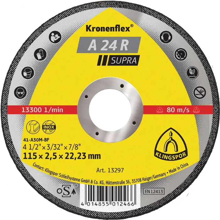 Klingspor - A 24 R Trennscheibe, 115 x 2,5 x 22,23 mm gerade