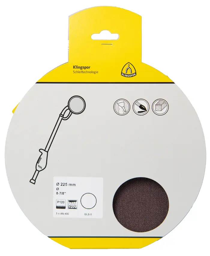 Klingspor - AN 400 Gitterscheibe, Korn 80 225 mm, SB-verpackt im Reiter