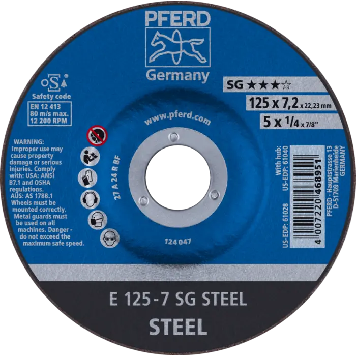 PFERD Schruppscheiben E 125-7 SG STEEL