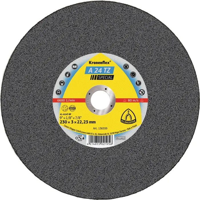 Klingspor - A 24 TZ Trennscheibe, 180 x 3 x 22,23 mm gerade