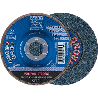 PFERD POLIFAN-Fächerscheiben PFC 115 Z 36 SGP STRONG STEEL