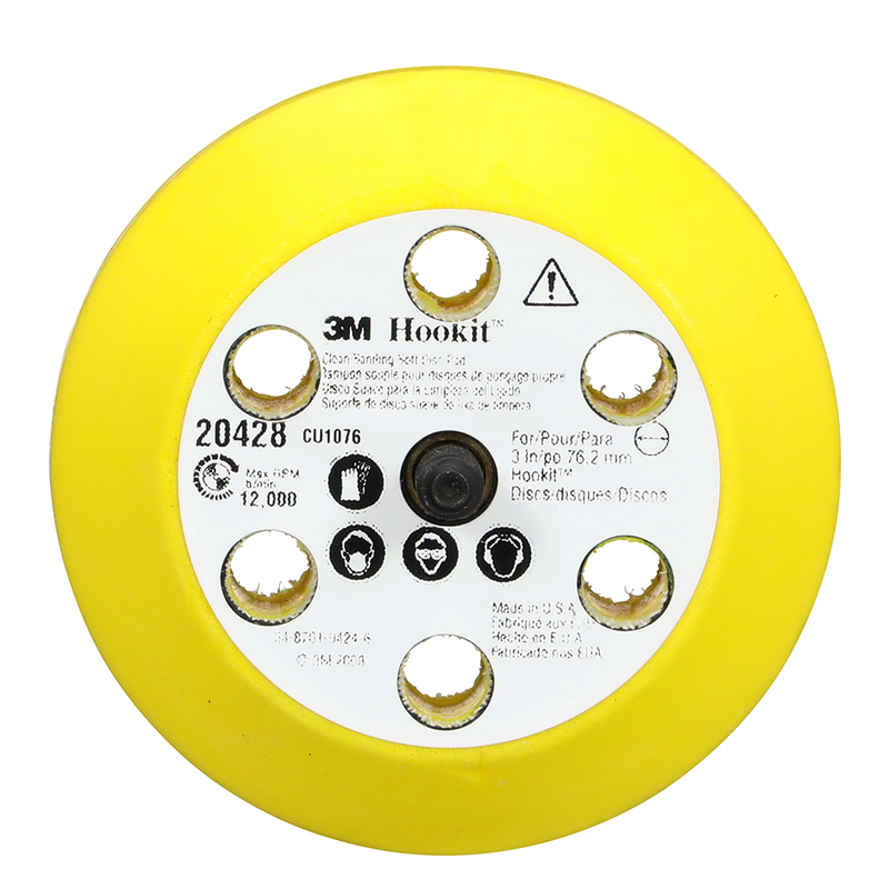 3M Hookit Stützteller, 75 mm x 19 mm, 6-fach gelocht