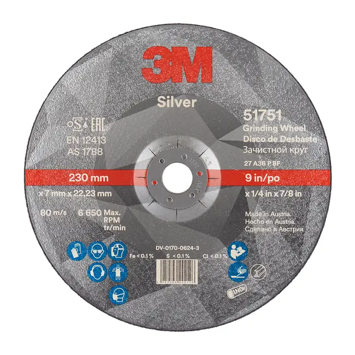 3M Silver Schruppscheibe, T27, 230 mm x 7 mm x 22 mm