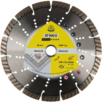 Klingspor - DT 900 U Diamanttrennscheibe, 180 x 2,6 x 22,23 mm 11 Segmente 42 x 2,6 x 12 mm, Standard Turbo
