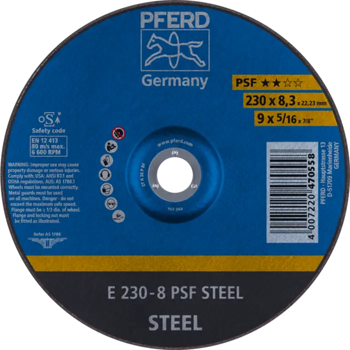 PFERD Schruppscheiben E 230-8 PSF STEEL
