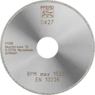 PFERD Dia.- und CBN-Trennwerkzeuge Galvanik D1A1R 100-2-22,23 D 427 GAD