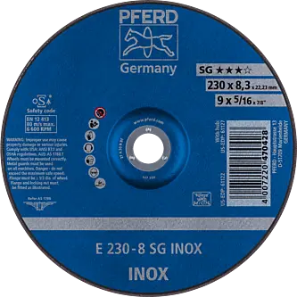 PFERD Schruppscheiben E 230-8 SG INOX