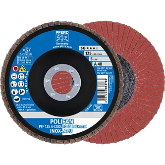 PFERD POLIFAN-Fächerscheiben PFF 125 A-COOL 40 SG INOX+ALU