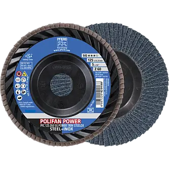 PFERD POLIFAN-Fächerscheiben PFC 125 Z 60 SG POWER TRIM STEELOX