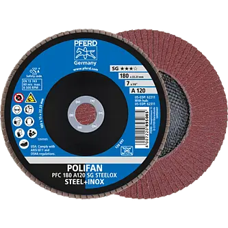 PFERD POLIFAN-Fächerscheiben PFC 180 A 120 SG STEELOX