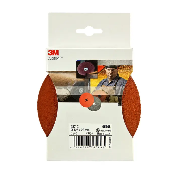3M Cubitron II Fiberscheibe 987C, 125 mm x 22 mm, 60+ (IPS)