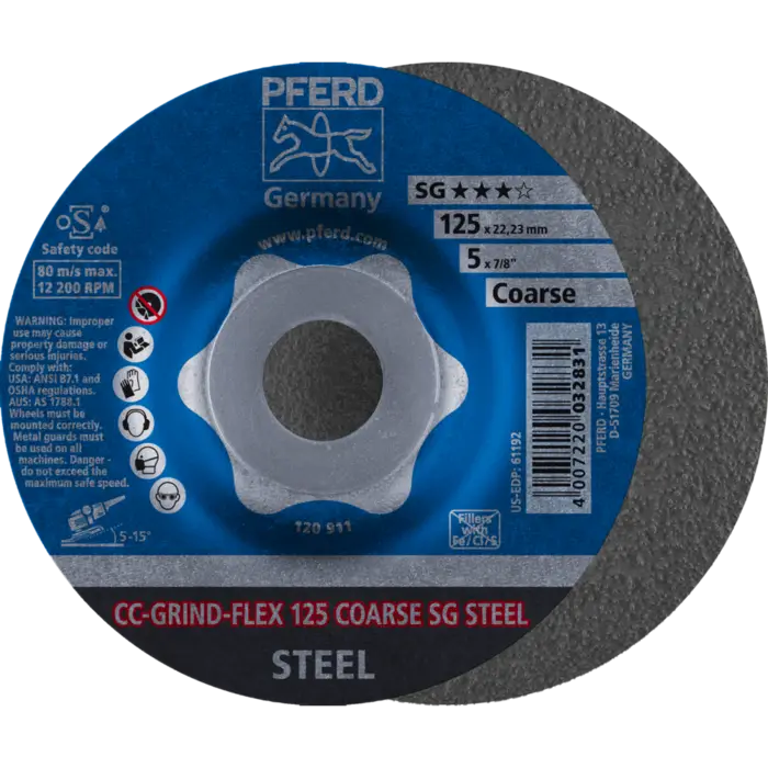 PFERD CC-GRIND (inkl. SOLID, FLEX, STRONG) CC-GRIND FLEX 125 SG STEEL COARSE