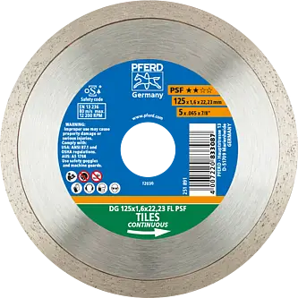 PFERD Diamantwerkzeuge für die Bauindustrie DG 125 x 1,6 x 22,23 FL PSF (ZA)