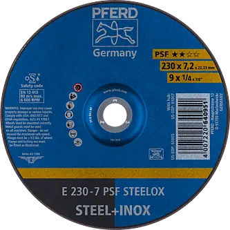 PFERD Schruppscheiben E 230-7 PSF STEELOX
