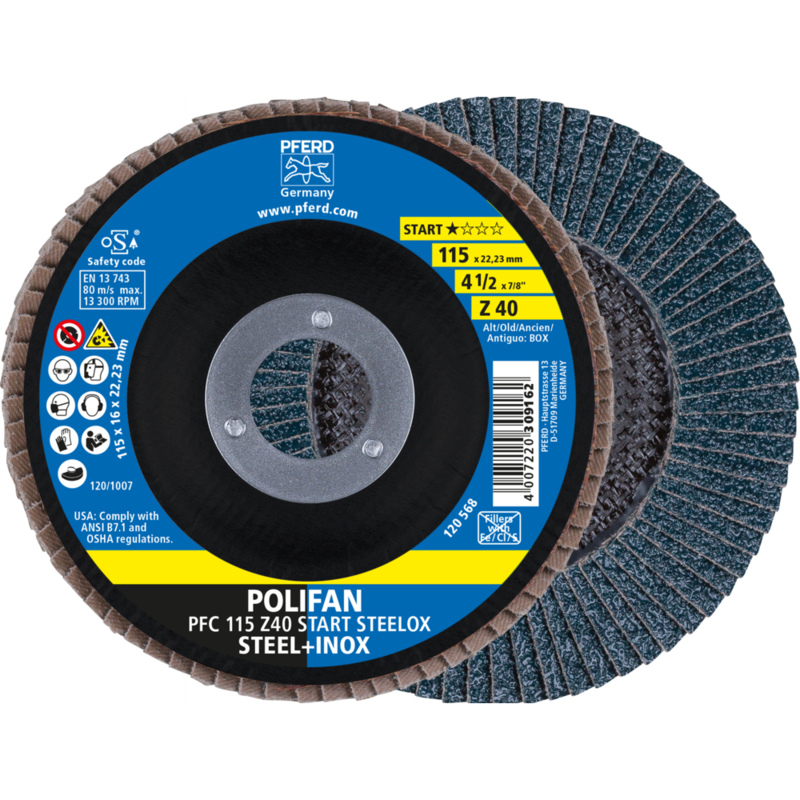 PFERD POLIFAN-Fächerscheiben PFC 115 Z 40 Z-START
