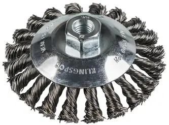 Klingspor - BK 600 Z Kegelbürste gezopft Anzahl Reihen 1, 115 mm Gewinde M 14 0,5 Stahl