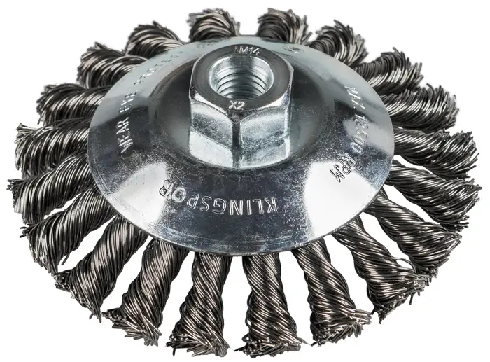 Klingspor - BK 600 Z Kegelbürste gezopft Anzahl Reihen 1, 115 mm Gewinde M 14 0,5 Stahl