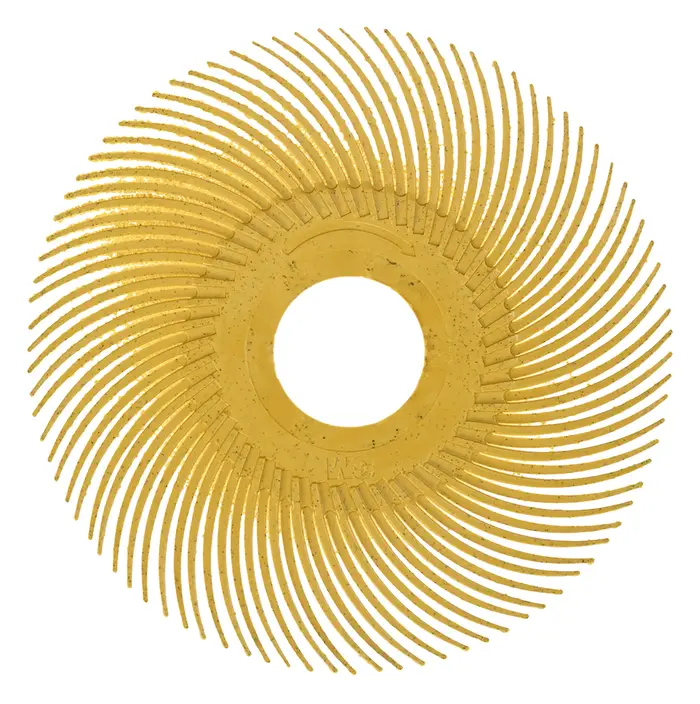 Scotch-Brite Radial Bristle Brush RB-ZB, gelb, 50,8 mm, 9,5 mm, P80, Typ C