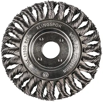 Klingspor - BR 600 Z Rundbürste gezopft einreihig Anzahl Reihen 1, 125 x 14 x 22,23 mm 0,5 Stahl
