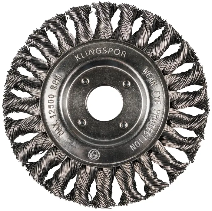 Klingspor - BR 600 Z Rundbürste gezopft einreihig Anzahl Reihen 1, 125 x 14 x 22,23 mm 0,5 Stahl