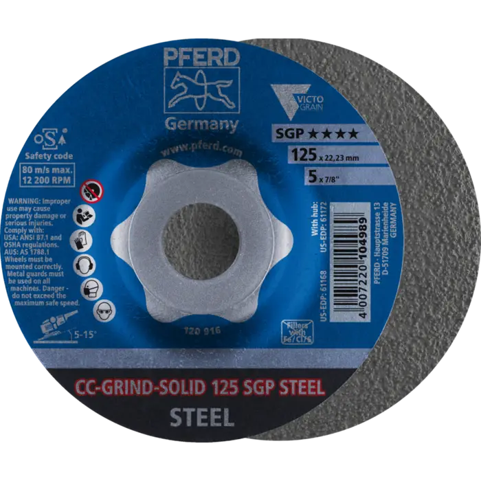 PFERD CC-GRIND (inkl. SOLID, FLEX, STRONG) CC-GRIND SOLID 125 SGP STEEL