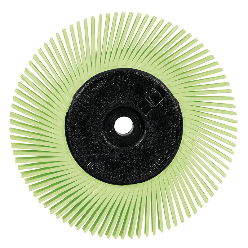 Scotch-Brite Precision Radial Bristle Brush, PN-RB, 50+, 152,4 mm x 12,7 mm x 25,4 mm (6 Zoll x 1/2 Zoll x 1 Zoll), Typ A, mit Adapter