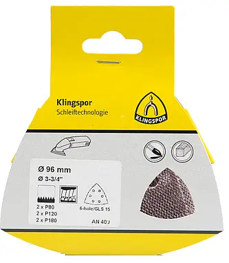 Klingspor - AN 400 Gitterscheibe/Dreiecke/Set, 96 mm, SB-verpackt im Reiter