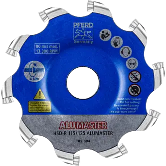 PFERD Fräswerkzeuge mit Wendeschneidplatten HSD-R 115/125 ALUMASTER