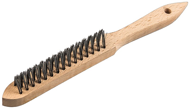 Klingspor - BHK 600 Kehlnahtbürste Anzahl Reihen 3, 125 x 25 x 290 mm Holzgriff 0,3 Edelstahl