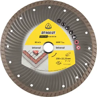 Klingspor - DT 900 UT Diamanttrennscheibe Gewinde M 14, 125 x 2,2 x 22,23 mm 2,2 x 10 mm, geschlossener Rand Turbo