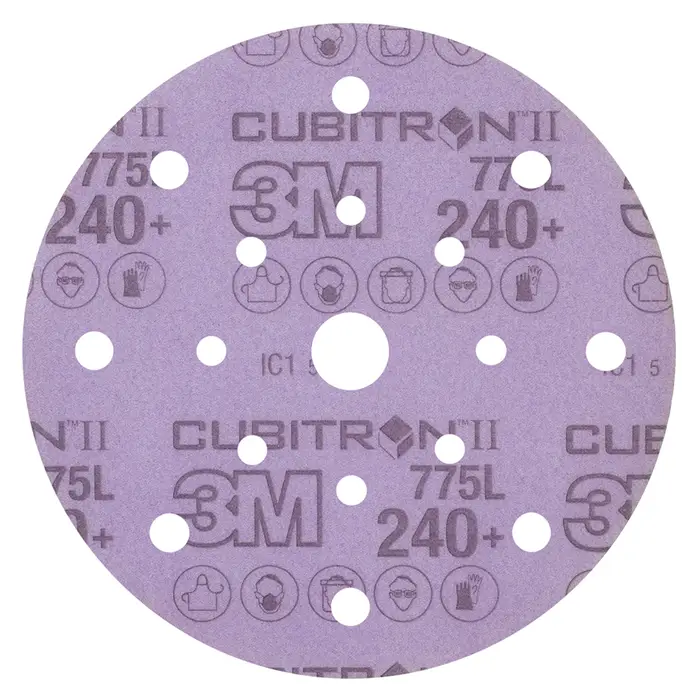 3M Cubitron II Hookit Filmscheibe 775L, 150 mm, 240+, 17-fach gelocht