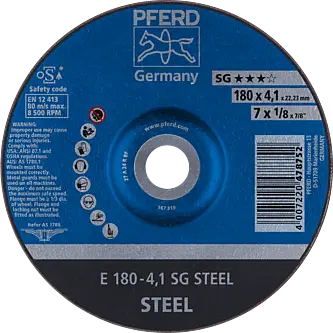 PFERD Schruppscheiben E 180-4,1 SG STEEL