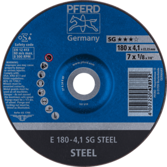 PFERD Schruppscheiben E 180-4,1 SG STEEL
