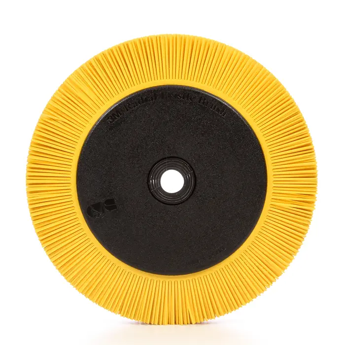 Scotch-Brite Radial Bristle Brush BB-ZB mit Kunststoff-Flansch, gelb, 203,2 mm x 25,4 mm, P80, Typ S