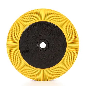 Scotch-Brite Radial Bristle Brush BB-ZB mit Kunststoff-Flansch, gelb, 203,2 mm x 25,4 mm, P80, Typ S